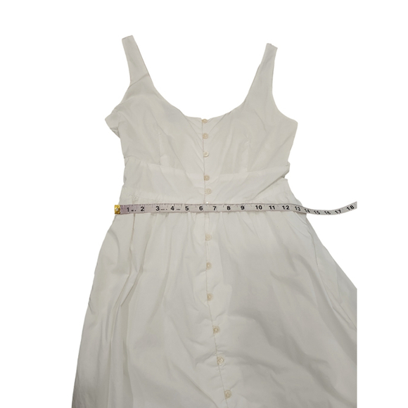 J.Crew Button-front cotton poplin dress White Sz 0 - Picture 12 of 14